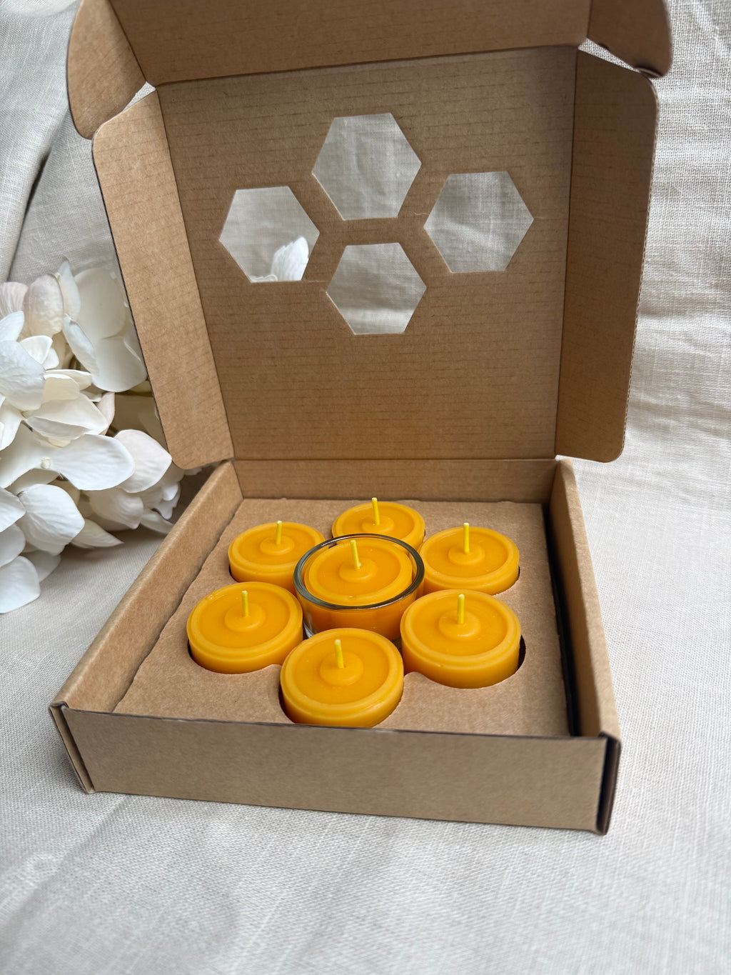 Bienenwachsteelichter – Set aus 7 Kerzen