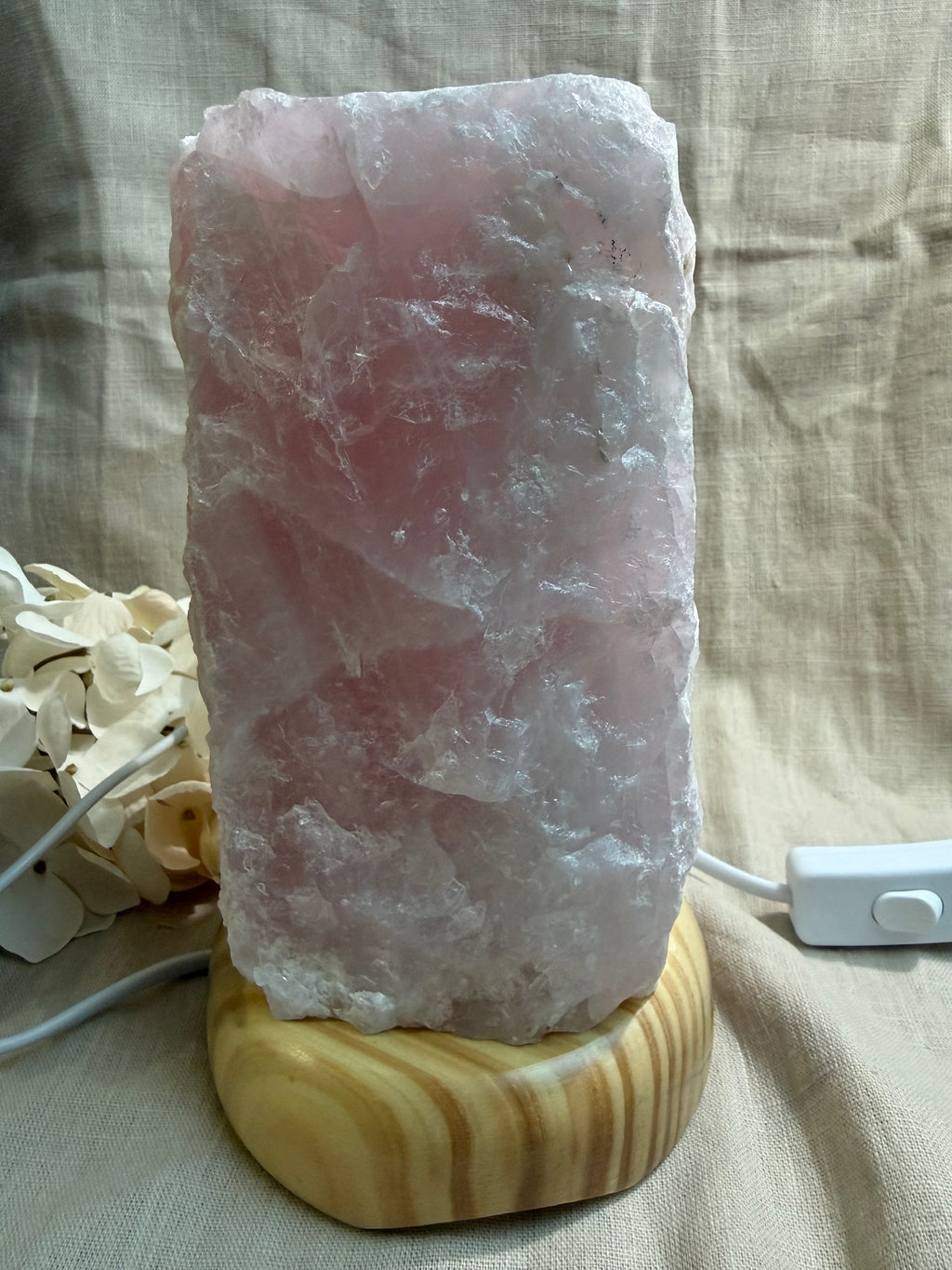 Rosenquarzlampe