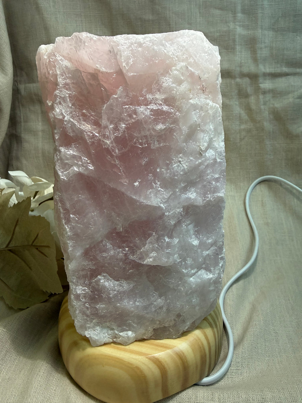 Rosenquarzlampe