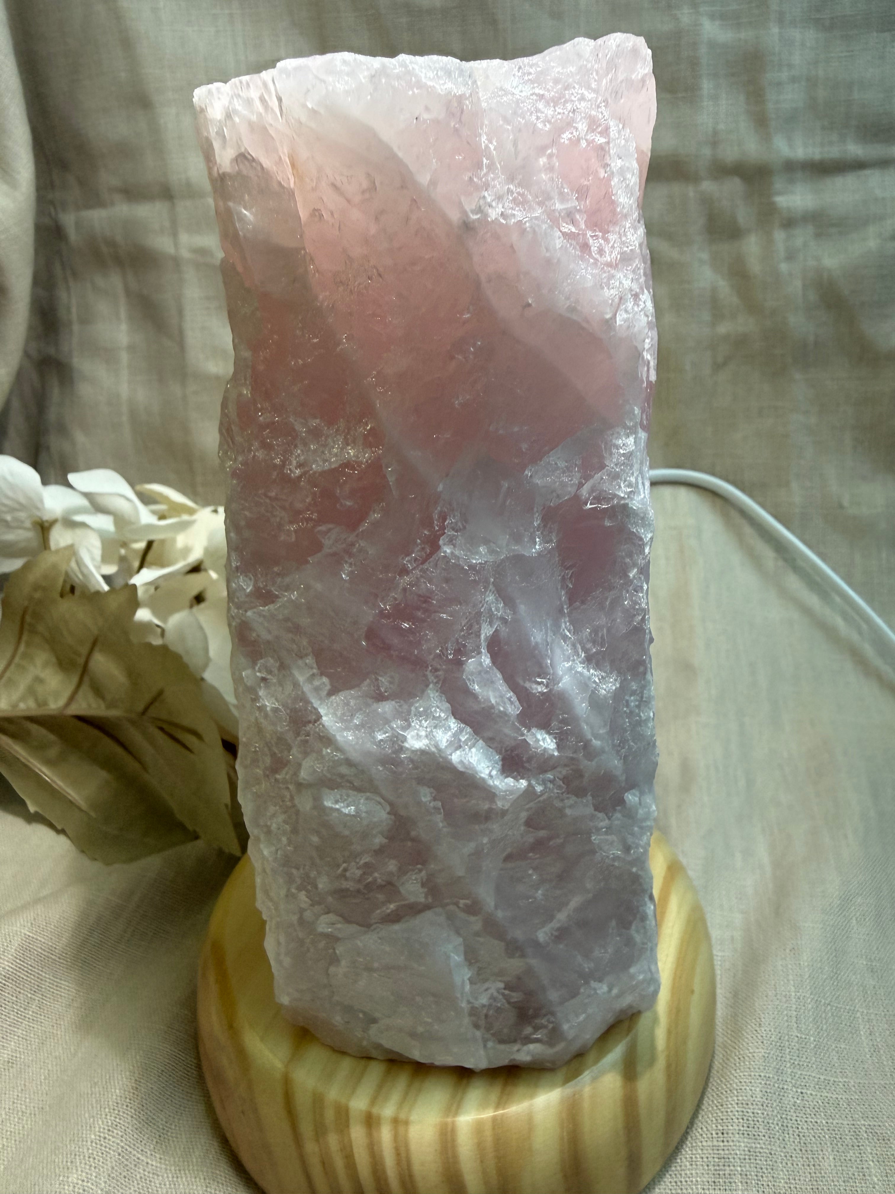 Rosenquarzlampe