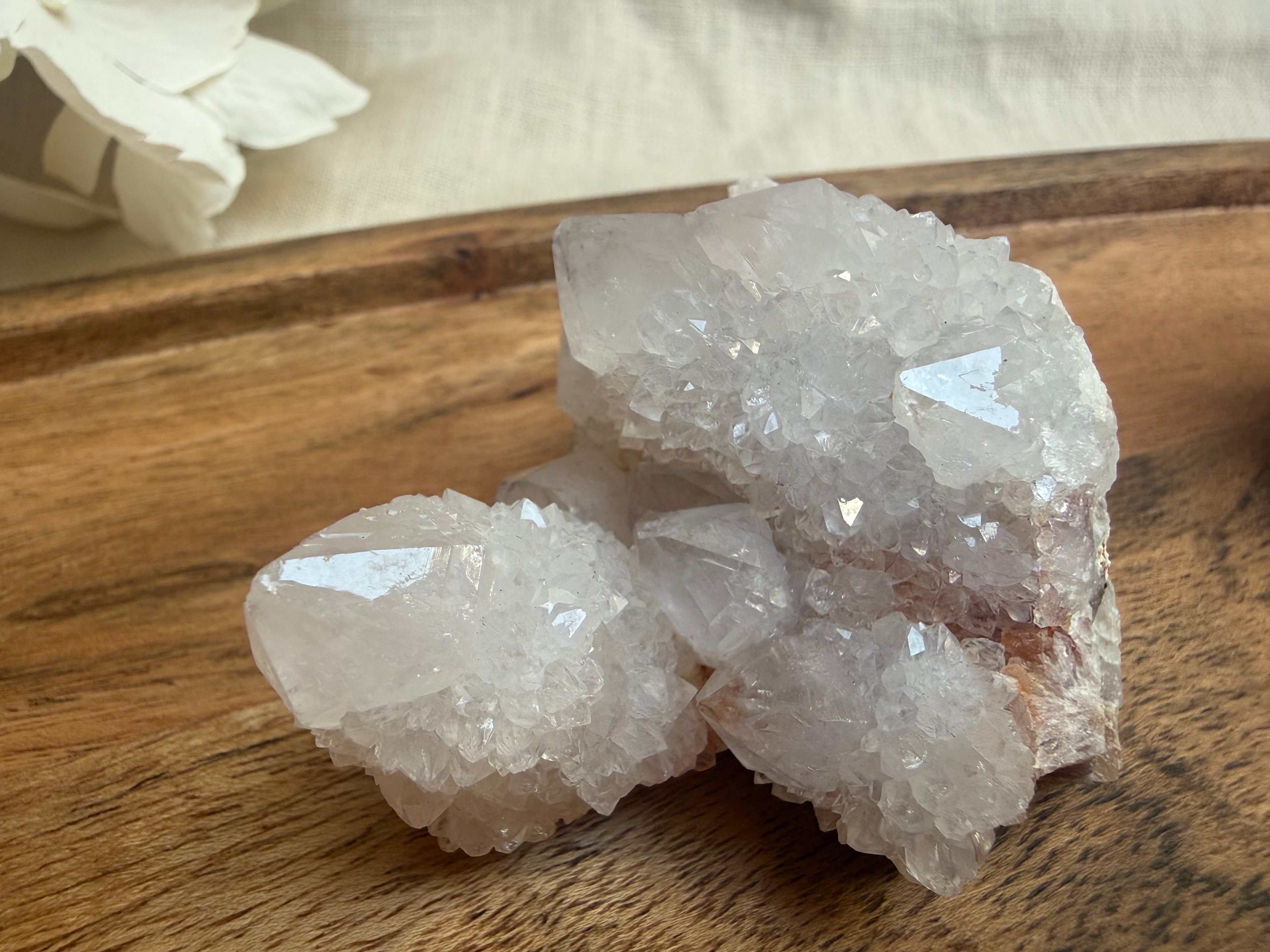 Kaktusquarz (Spirit Quarz) – Natürliche Kristallstufe | Einzigartiges Edelstein-Unikat