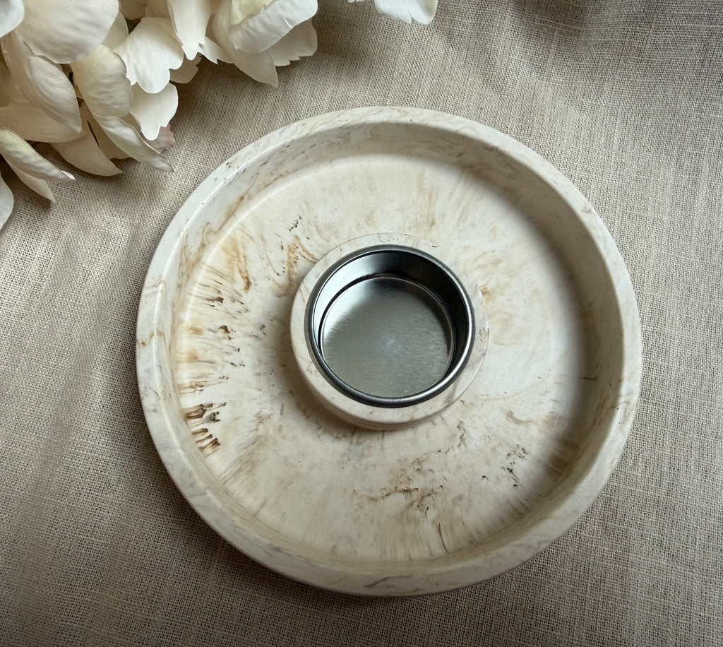 Ritualset Teelicht – Stille braun marmoriert