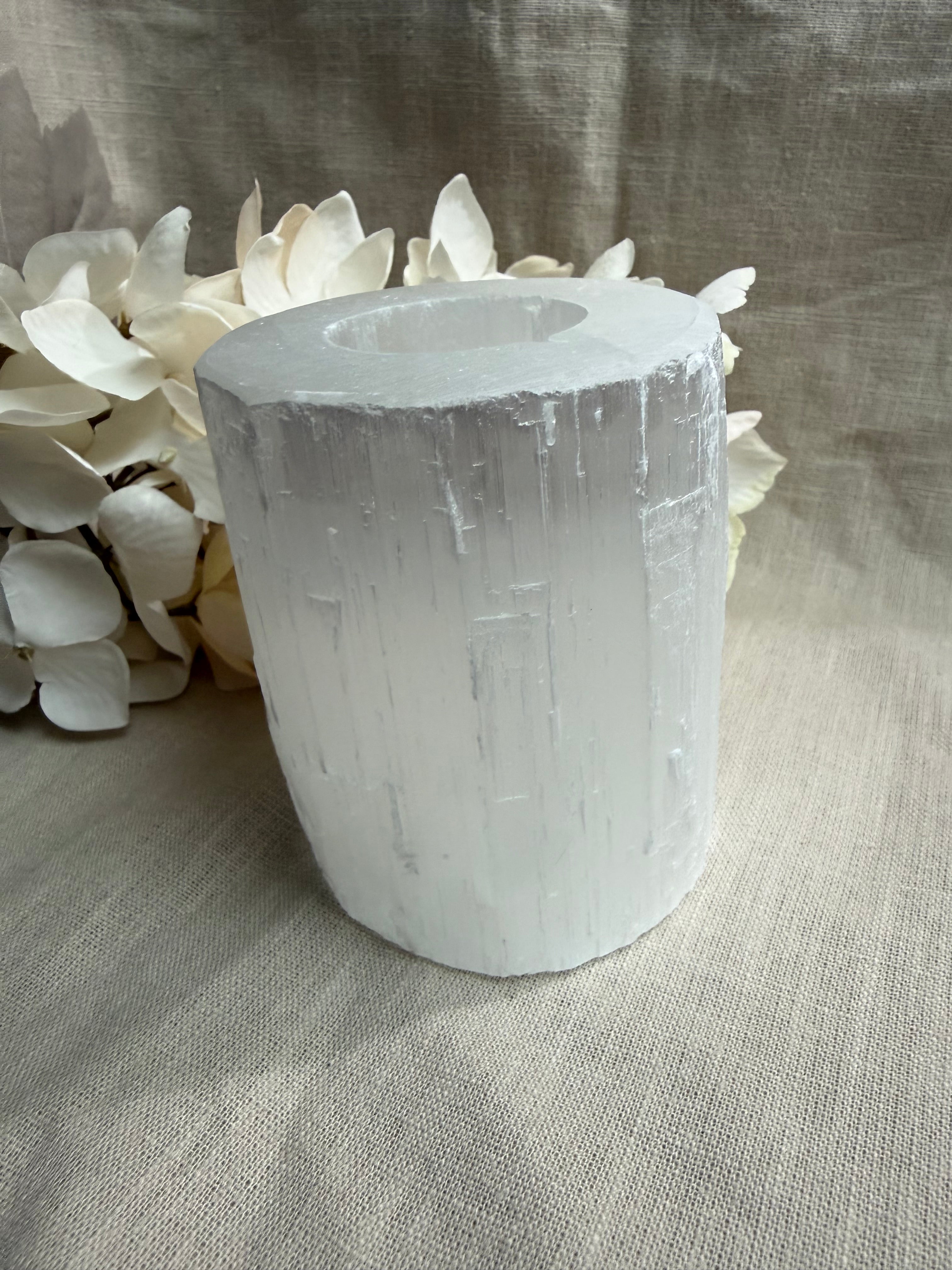 Teelichthalter Selenit