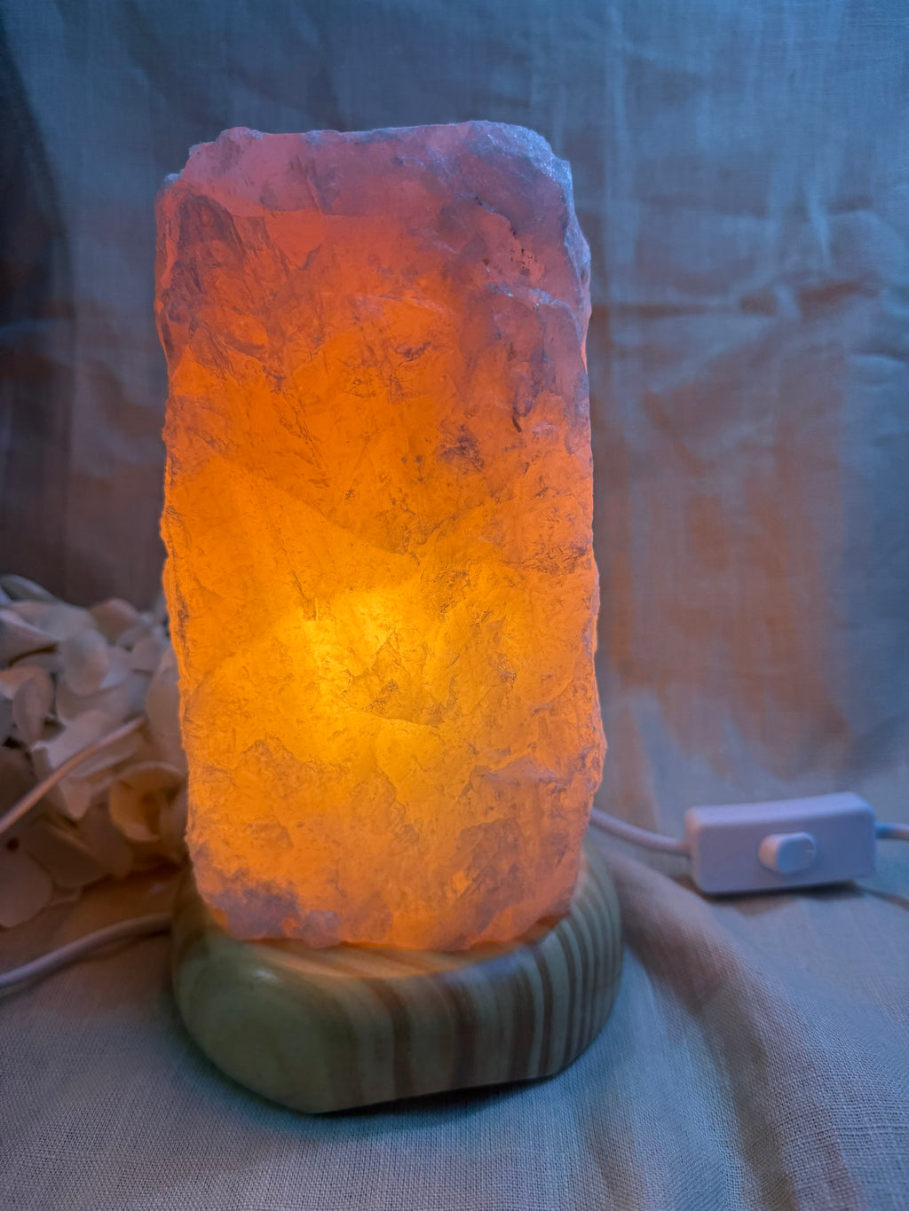 Rosenquarzlampe