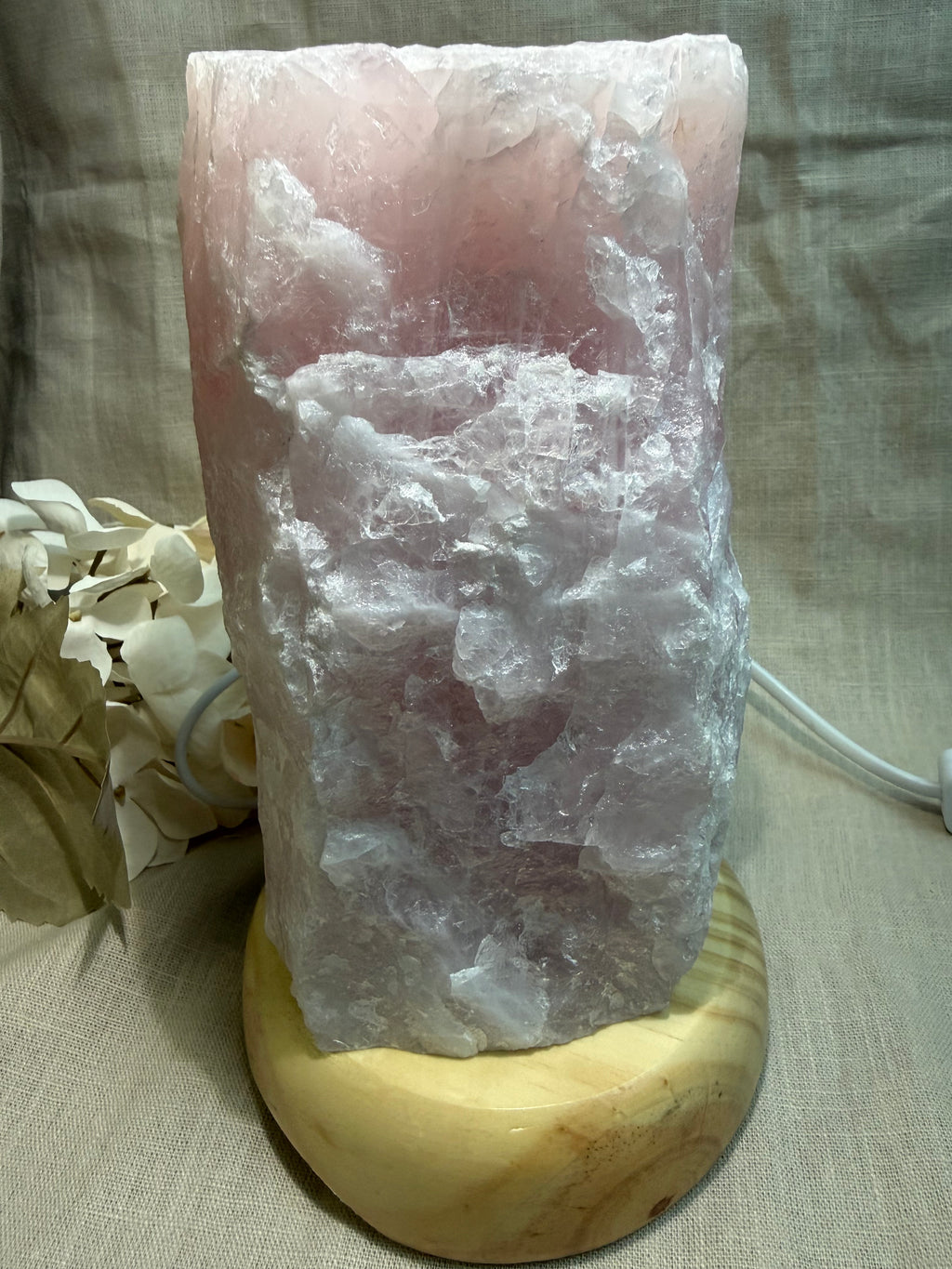 Rosenquarzlampe