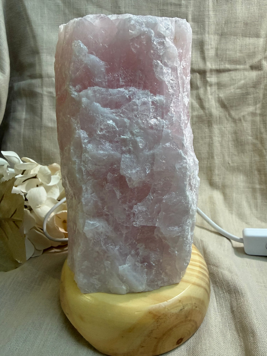 Rosenquarzlampe