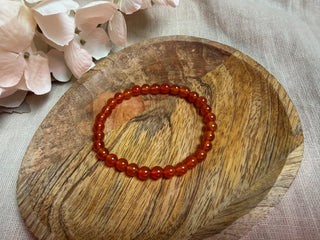 🧡 Karneol Armband 6 mm – Kraftvolle Energie in warmen Orangetönen