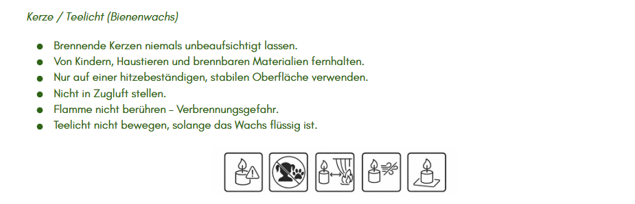 Bienenwachsteelichter – Set aus 7 Kerzen